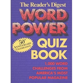 Pre-Owned Reader's Digest Word Power Quiz Book: 1,000 Word Challenges from America's Most Popular Magazine (50th Anniversary Celebration)