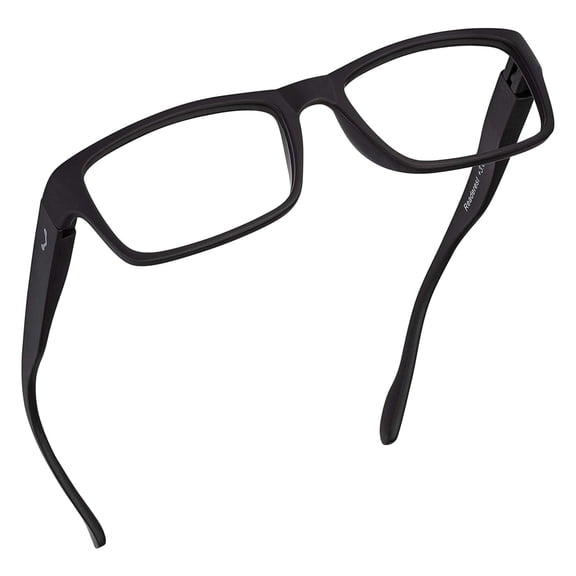 Readerest Blue Light Blocking Reading Glasses (Black/Tortoise, No Magnification) Computer Eyeglasses With Thin Reflective Lens, Antiglare, Eye Strain, UV Protection, Stylish For Men And Women