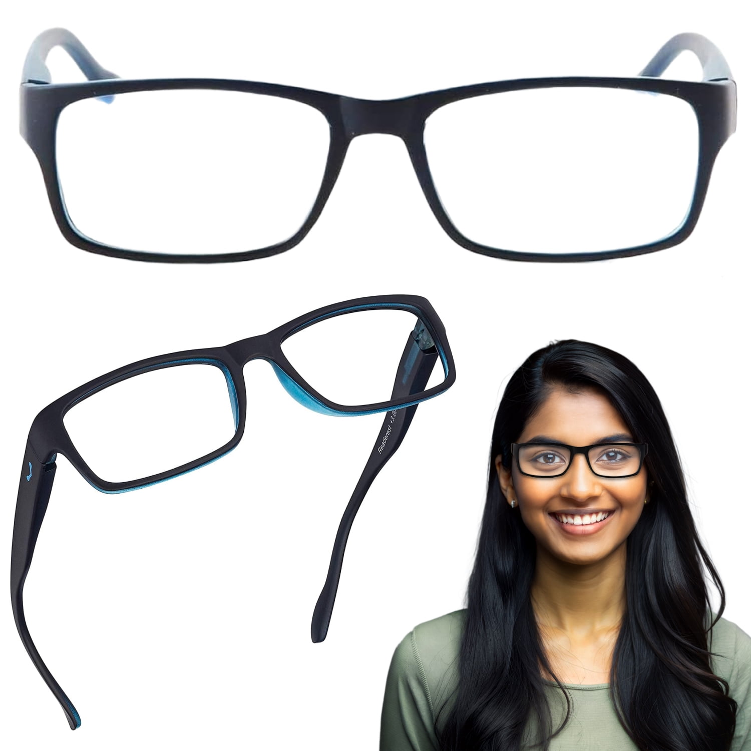 Readerest Blue Light Blocking Reading Glasses Blue 225 Magnification