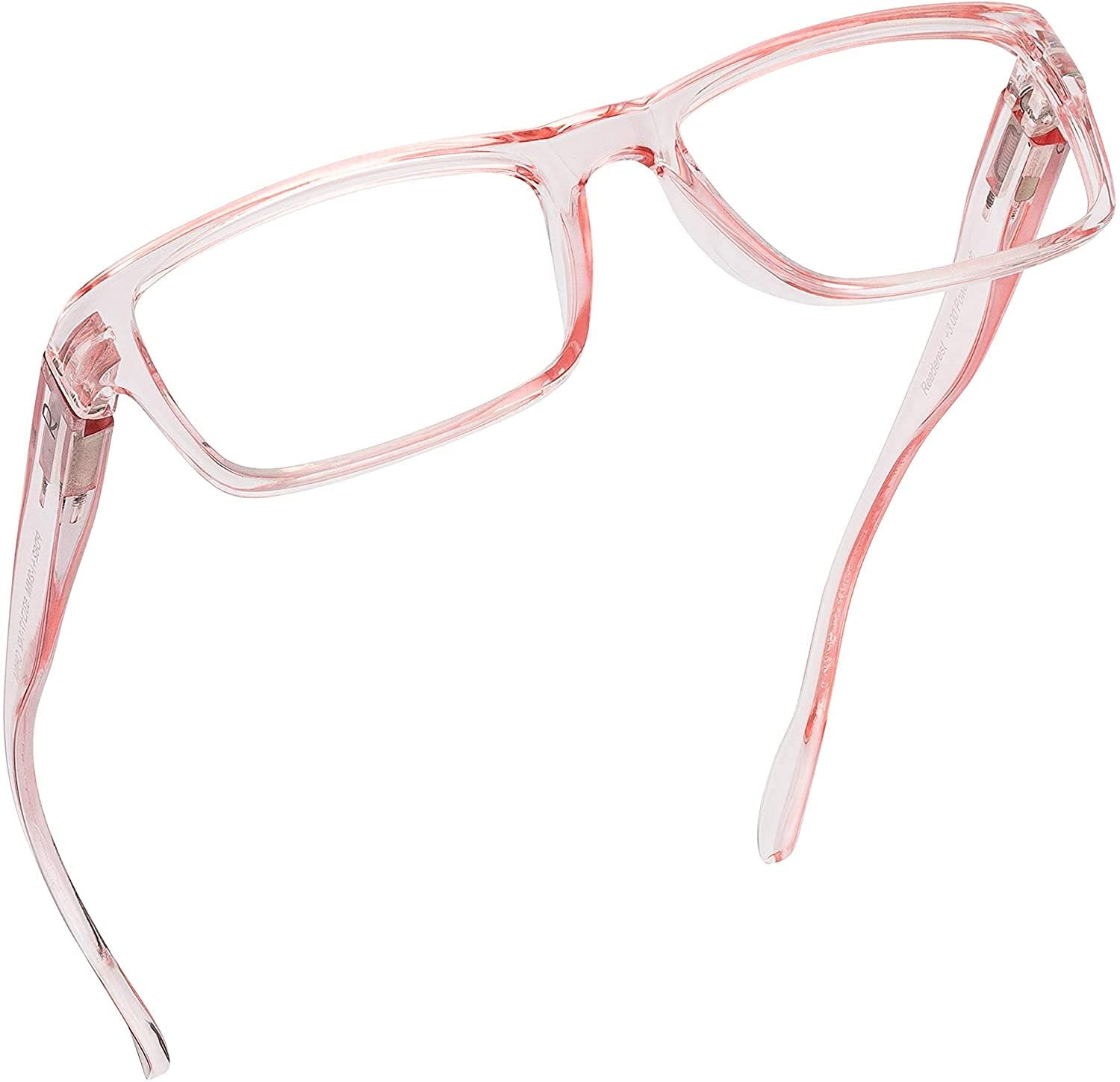 Readerest Blue Light Blocking Reading Glasses (Blush, Zero Magnification) Computer Glasses, fashionable for men and women, Anti Glare, Anti Eyestrain, UV protection