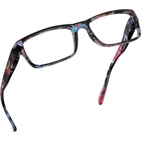 Readerest Blue Light Blocking Reading Glasses (Floral, 1.0 Magnification) Computer Eyeglasses With Thin Reflective Lens, Antiglare, Eye Strain, UV Protection, Stylish For Men And Women