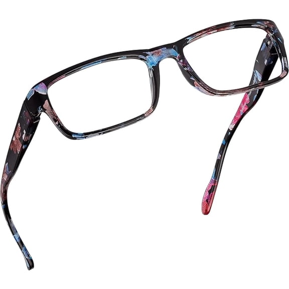 Readerest Blue Light Blocking Reading Glasses (Floral, 1.0 Magnification) Computer Eyeglasses With Thin Reflective Lens, Antiglare, Eye Strain, UV Protection, Stylish For Men And Women