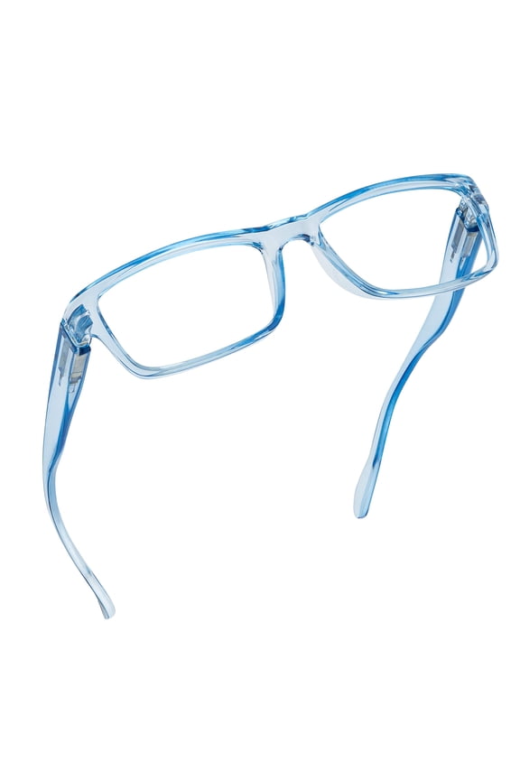 Blue Light Blocking Reading Glasses (Light Blue, 1.50 Magnification) Computer Eyeglasses With Thin Reflective Lens, Antiglare, Eye Strain, UV Protection, Stylish For Men And Women