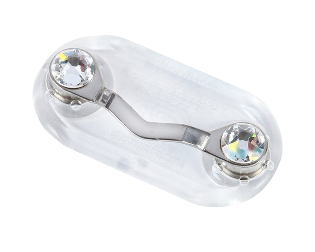 Readerest Magnetic Eye-Glass Holder with Swarovski Crystals - 2 Clear  Crystals 