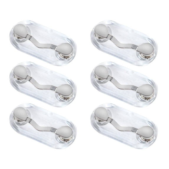 Readerest Magnetic Eyeglass Holders, name tag, badge holder, sunglasses holder, ID badge holder, (Stainless Steel - 6 Pack) for men and women
