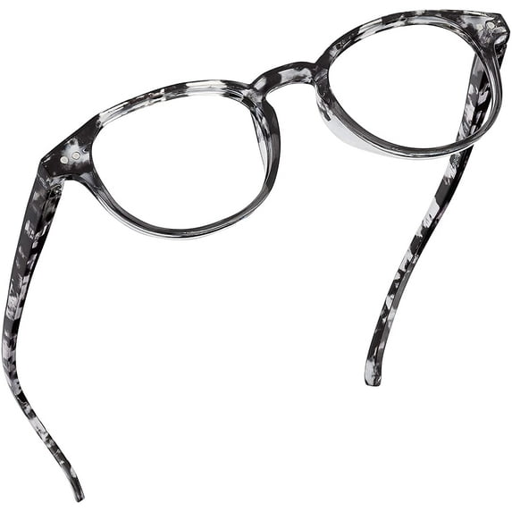 Readerest Round Blue Light Blocking Reading Glasses Clearblack 375