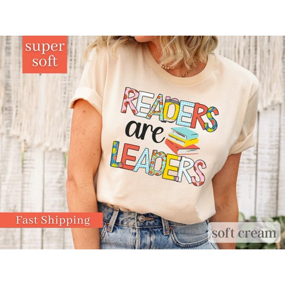 Readers Are Leaders Shirt, Reading Shirt, Teacher Shirt, Librarian Shirt, Retro Leader Shirt, Teaching Shirt, Team Teacher Shirt, School Tee All Size S-5Xl