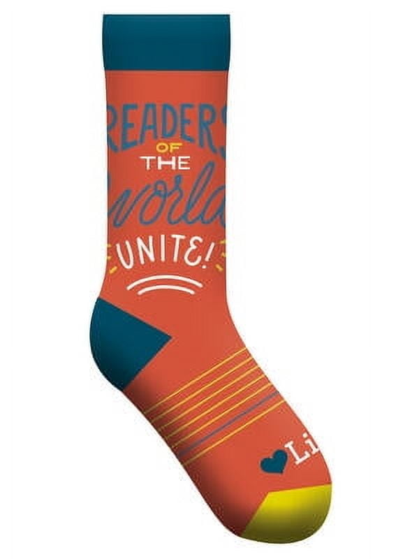 GIBBS SMITH Readers of the World Unite Socks