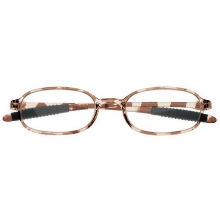 Readers with Flexible Bows & Ear Grippers-3-50X-Tortoise