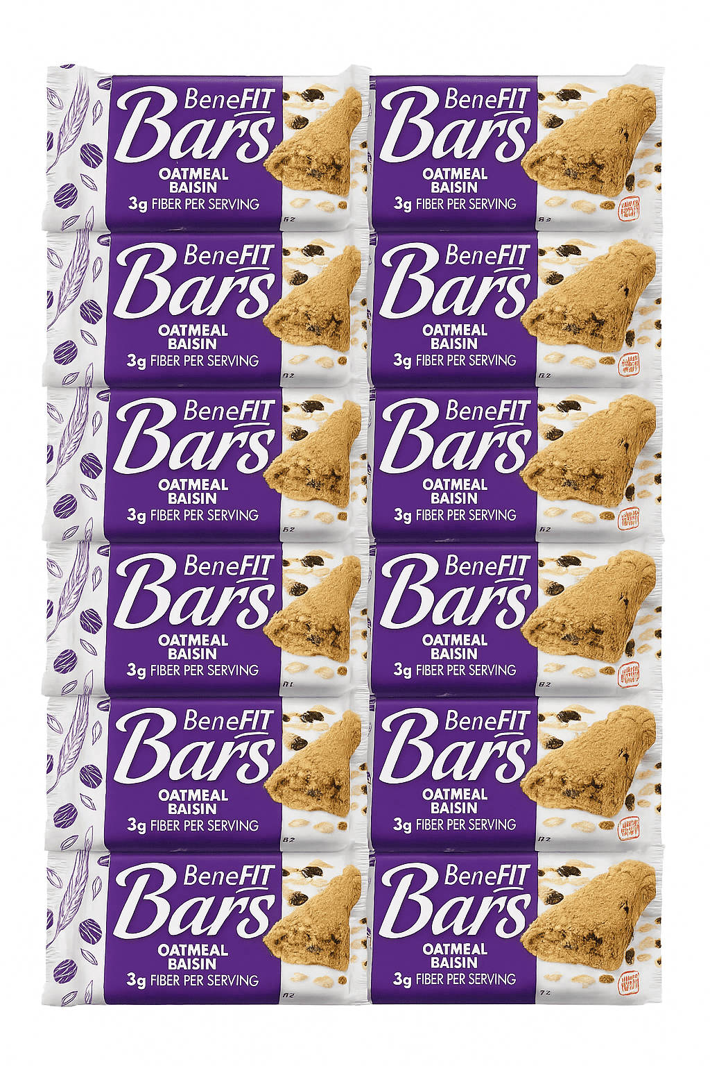 Readi-Bake Benefit Oatmeal Raisin Bar | 2.5 Ounce | Value Pack of 12