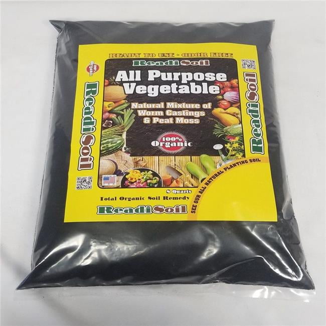 Readi Soil 8 Qt. 100% Organic Worm Castings All Purpose Vegetable Blend Readi Soil 8 Qt. 100% Organic Worm Castings All Purpose Vegetable Blend