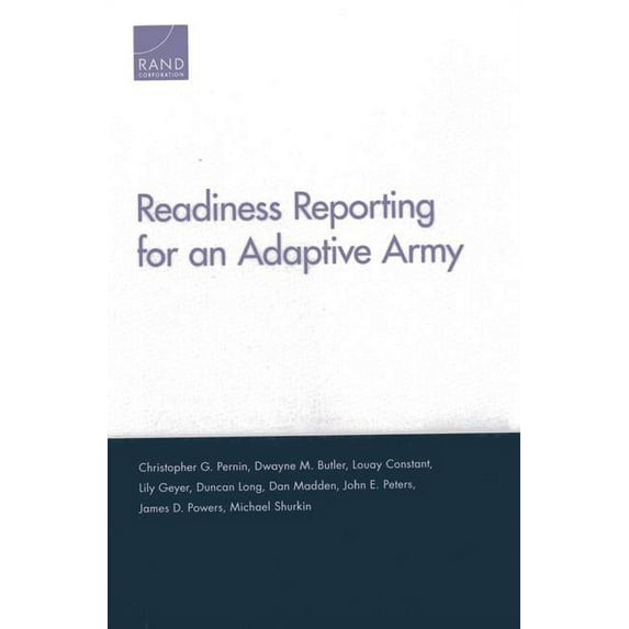 Readiness Reporting for an Adaptive Army, (Paperback)