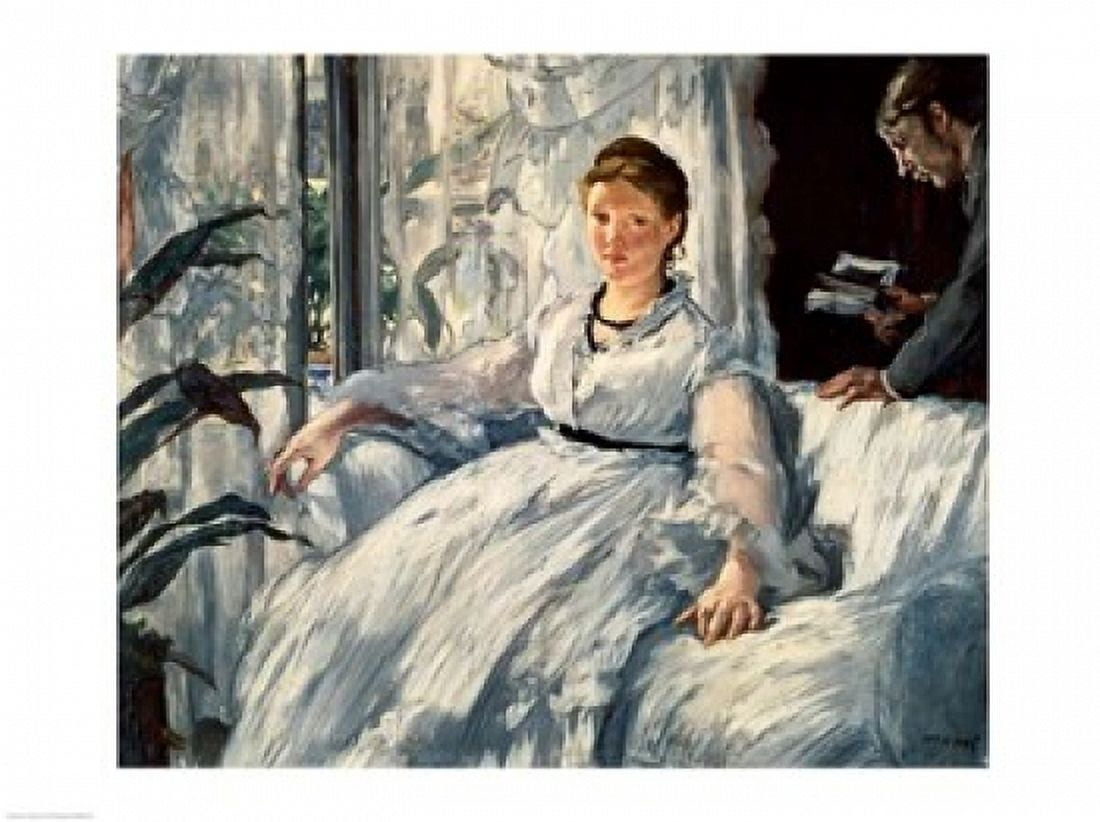 Reading 1865 Canvas Art - Edouard Manet (24 x 18)