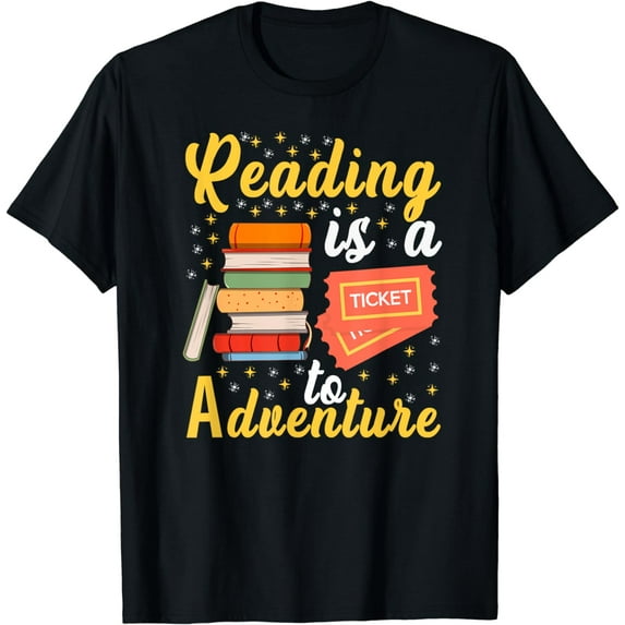 Reading Adventure Library Student Teacher Book School T-Shirt