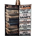 thumbnail image 1 of Reading Blanket 50"x60" for Book Lovers - Ideal Gift for Women, Librarians, Bookworms - Bookish Accessories, 1 of 6