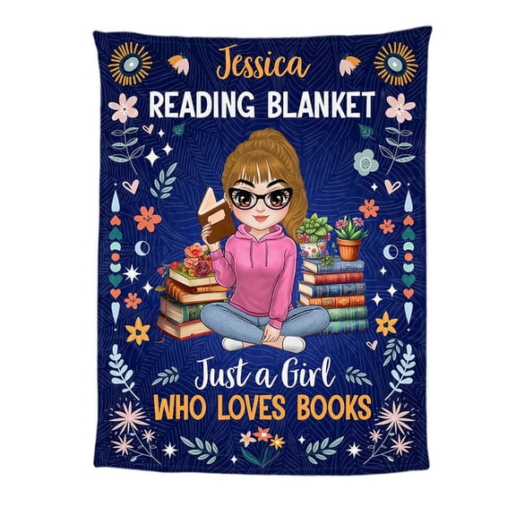 Reading Blanket For Book Lovers Avid Reader Fleece Blanket, 40x50in Fleece Blanket