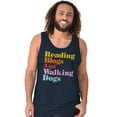 thumbnail image 1 of Reading Blogs Walking Dogs Trendy Pet Plus Size Graphic Tank Top Brisco Brands 3X, 1 of 5