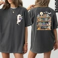 thumbnail image 1 of Reading Book Ghost T-Shirt, Halloween Teacher Shirt, Book Lover Halloween Shirt, Retro Halloween Shirt, Ghost Halloween Tee, 1 of 5
