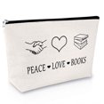 Reading Book Gift for Women Makeup Bag Book Lovers Gifts Birthday Gift for Reader Girl Teen Best