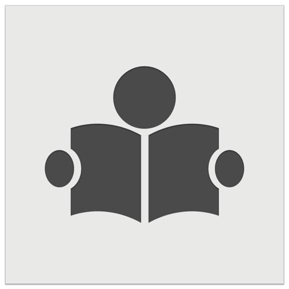 Reading Book Library Icon DIY Cookie Wall Craft Stencil - 3.5 Inch