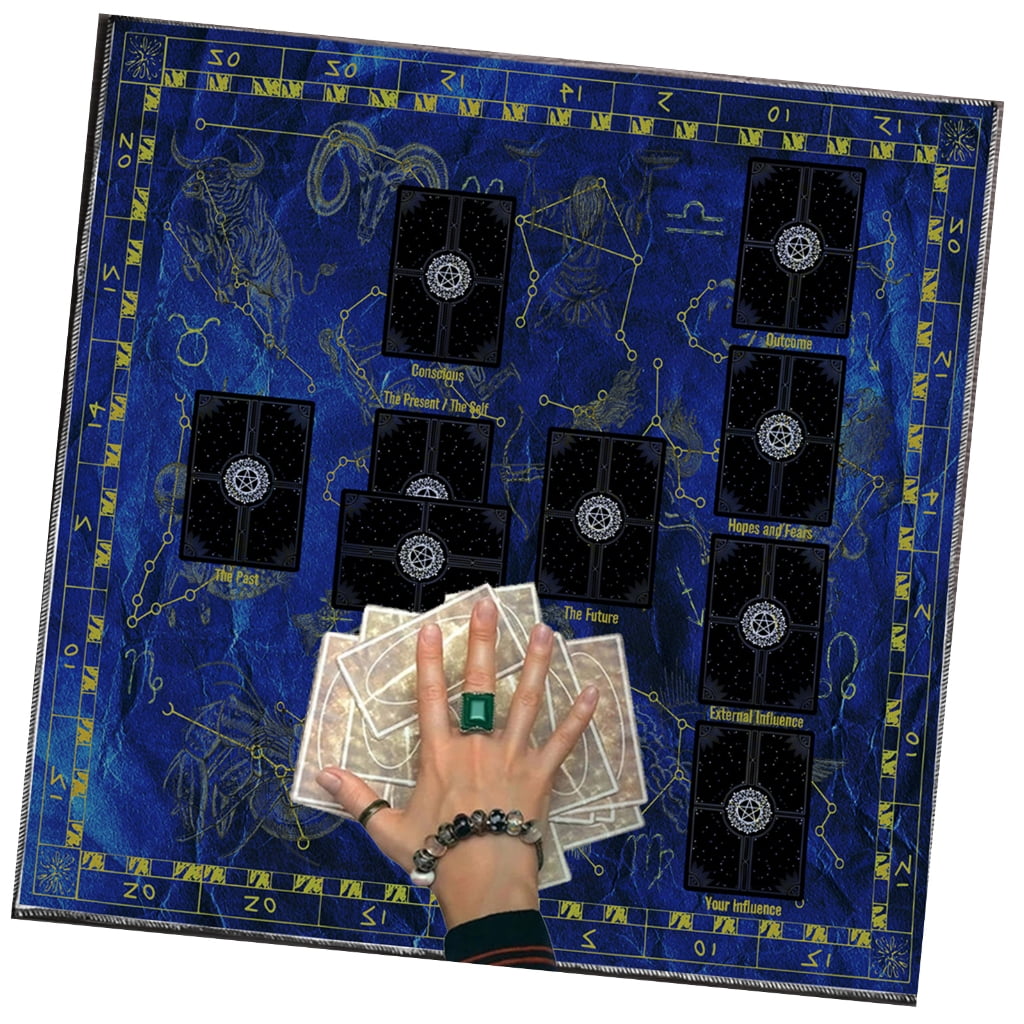 Tarot Tablecloth With Butterfly & Flower Design - Altar Cloth For Divination & Witchcraft Supplies