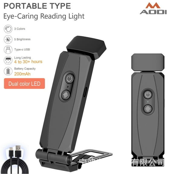 Reading Clip Light under $5! Ke1Clo USB Rechargeable Book Light, Portable Eye Protection Lamp for Night Reading (Black)