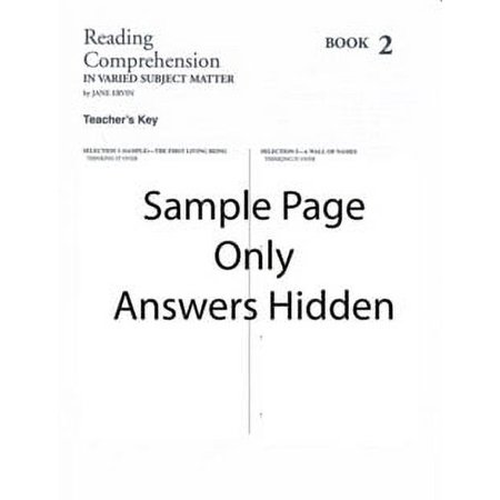 Reading Comprehension Book 2, Grade 4, Teacher's Key (Homeschool Edition)