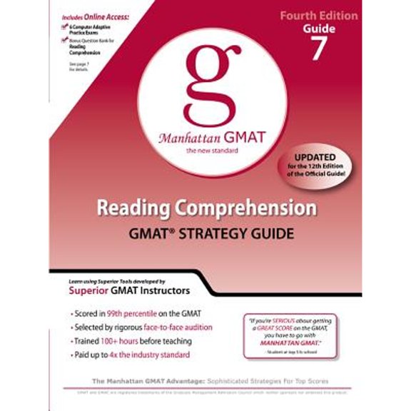 Pre-Owned Reading Comprehension GMAT Strategy Guide, 4th Edition (Manhattan GMAT Guides, No. 7) (Paperback) 0982423853 9780982423851