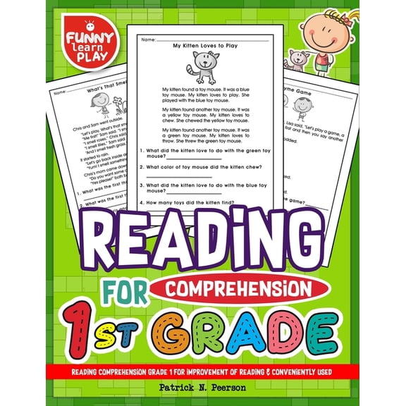 Reading Comprehension Grade 1, 2, 3 Reading Comprehension Grade 1 for Improvement of Reading & Conveniently Used: 1st Grade Reading Comprehension Workbooks , Book 1, (Paperback)