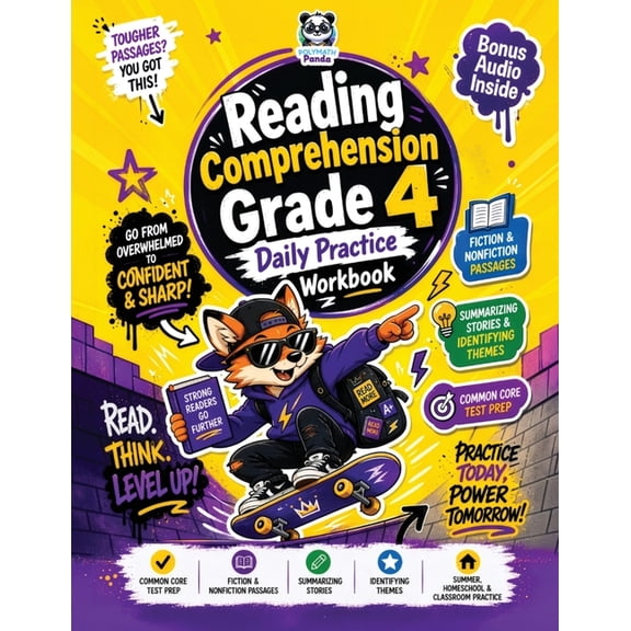 Reading Comprehension Grade 4 Daily Practice Workbook: Common Core 4th Grade Reader Test Prep Activity Resource Nonficti, (Paperback)