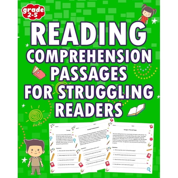 Reading Comprehension Passages: For Struggling Readers Grade 2-5, (Paperback)