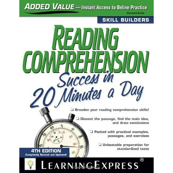 Pre-Owned Reading Comprehension Success in 20 Minutes a Day (Paperback) 1576856763 9781576856765