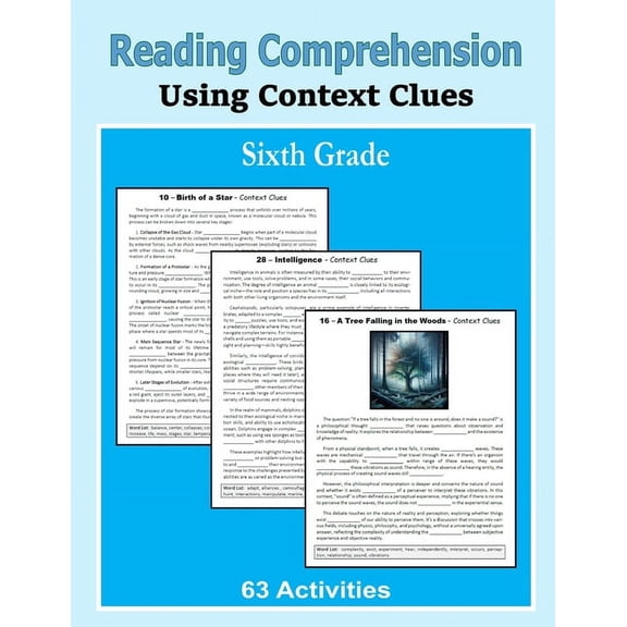 Reading Comprehension - Using Context Clues - Sixth Grade, (Paperback)