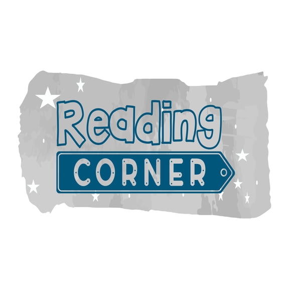 Reading Corner Read Books Educational Quote Vinyl Wall Design Wall Art Sticker Designs Vinyl Stickers For Home House Walls Rooms Windows Bedroom Decoration Size (20x20 inch)