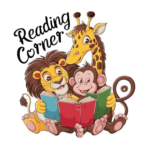 Stiker Let's Read Reading Corner Wall Decal 25