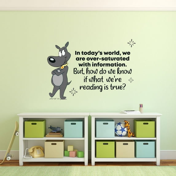 Reading Doug Cute Life Quote Cartoon Quotes Decors Wall Sticker Art Design Decal for Girls Boys Kids Room Bedroom Nursery Kindergarten Home Decor Stickers Wall Art Vinyl Decoration (20x40 inch)