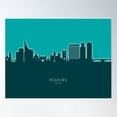 thumbnail image 1 of Reading England Skyline Poster Wall Art, Modern Wall Decor For Living Room Bedroom, 8x12 UNFRAMED, 1 of 3