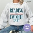 thumbnail image 1 of Reading Is My Favorite Sport Crewneck Sweatshirt Reading Sweatshirt Librarian Sweatshirt Book Lover Sweatshirt Reading Lover Gifts TSHIRT All Size S-5XL, 1 of 5