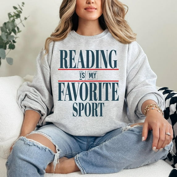 Reading is My Favorite Sport Sweatshirt, Vintage Reading Sweatshirt, Booklover Gift, Bookish, Librarian Sweatshirt, Bookworm, Reader Gift Tshirt All Size S-5XL
