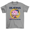 thumbnail image 1 of Reading Feeds Your Brain Food T-Shirt Book Lover Tee Men Women Unisex, 1 of 2