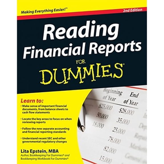 Pre-Owned Reading Financial Reports for Dummies (Paperback) 0470376287 9780470376287