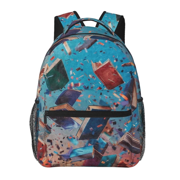 Reading Flannel Throw Blankets Backpack Lightweight Rucksack Travel Bag for Men and Women