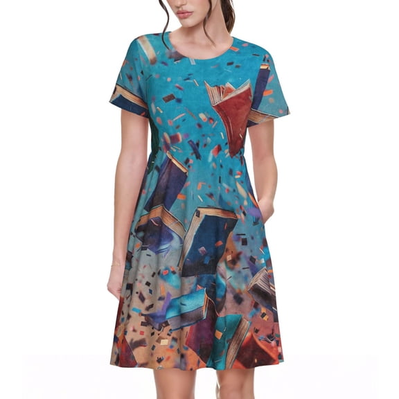 Reading Flannel Throw Blankets Women's Dresses Short Sleeve Nightdresses for Summer