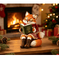 thumbnail image 1 of Reading Fox Shelf Sitter Figurine, Festive Woodland Animal Decor for Shelf Mantel and Desk (B), 1 of 6