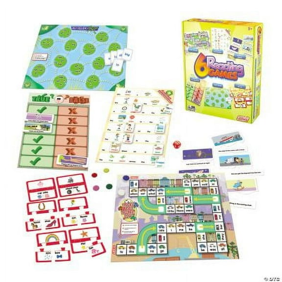 Reading Games Set of 6, Classroom, Educational, 6 Pieces