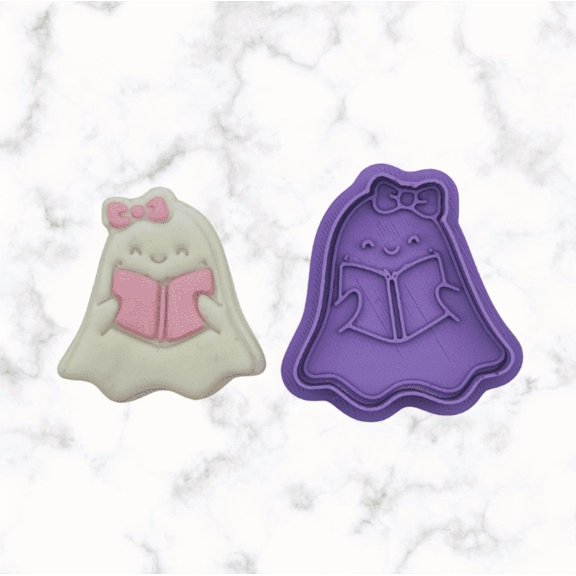 Reading Ghost Cookie Cutter and Stamp