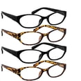 thumbnail image 1 of Reading Glasses +0.50 | 4 Pack of Readers for Men and Women | 2 Black 2 Tortoise, 1 of 8