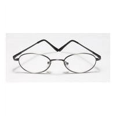 Reading Glasses 2.75 Power, Round Metal with Plastic Temple, Frame Size: RR732-1 ea