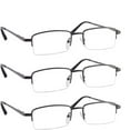 thumbnail image 1 of Reading Glasses +3.25 | 3 Pack of Readers for Men and Women | 3 Gunmetal, 1 of 7