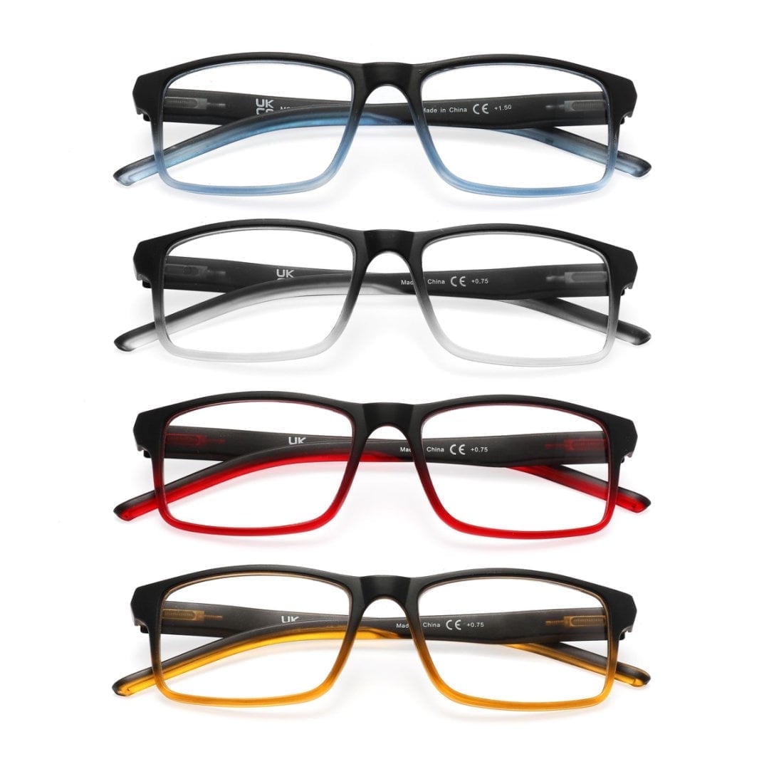 DONGDI Blue Light Blocking Reading Glasses 4 Pack Computer Readers For Women Men - View #2